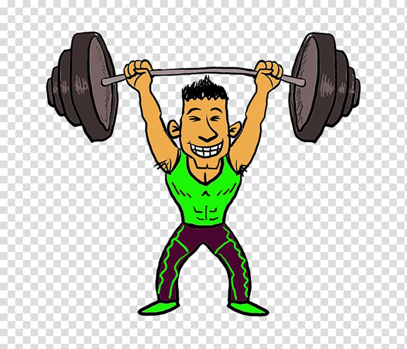 Olympic weightlifting Cartoon Weight training , weightlifting transparent background PNG clipart