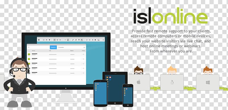 ISL Online Remote desktop software Remote support Computer Software, world wide web transparent background PNG clipart