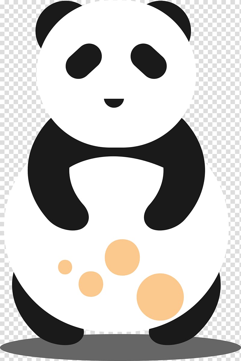 Giant panda Bear Drawing, Fat panda icon transparent background PNG clipart