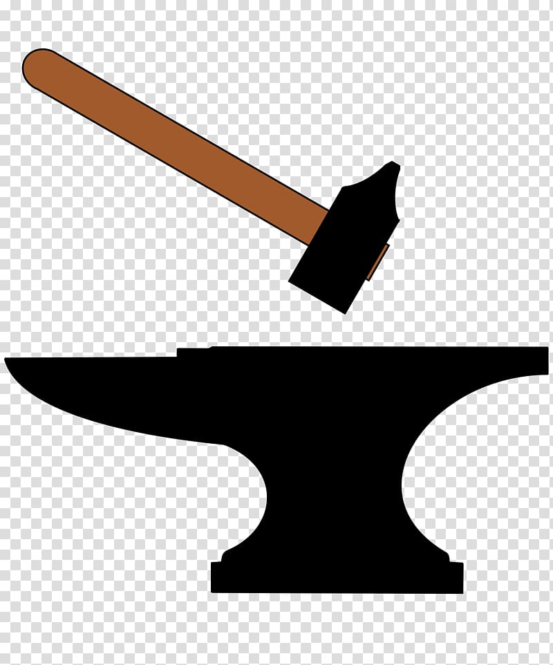 Blacksmith Anvil Forge Hammer , falling transparent background PNG clipart