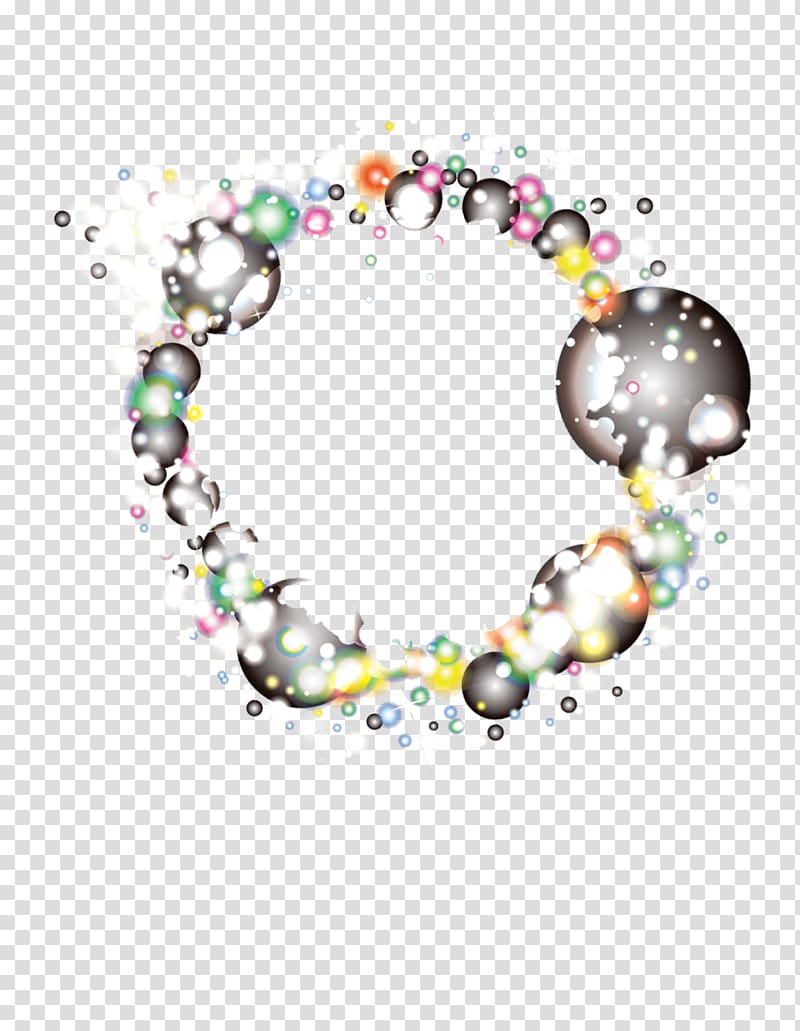 Circle Body piercing jewellery Human body Pattern, Garland bubbles composition transparent background PNG clipart