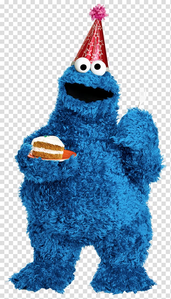 Happy Birthday, Cookie Monster Ernie Count von Count Birthday cake, muppet transparent background PNG clipart