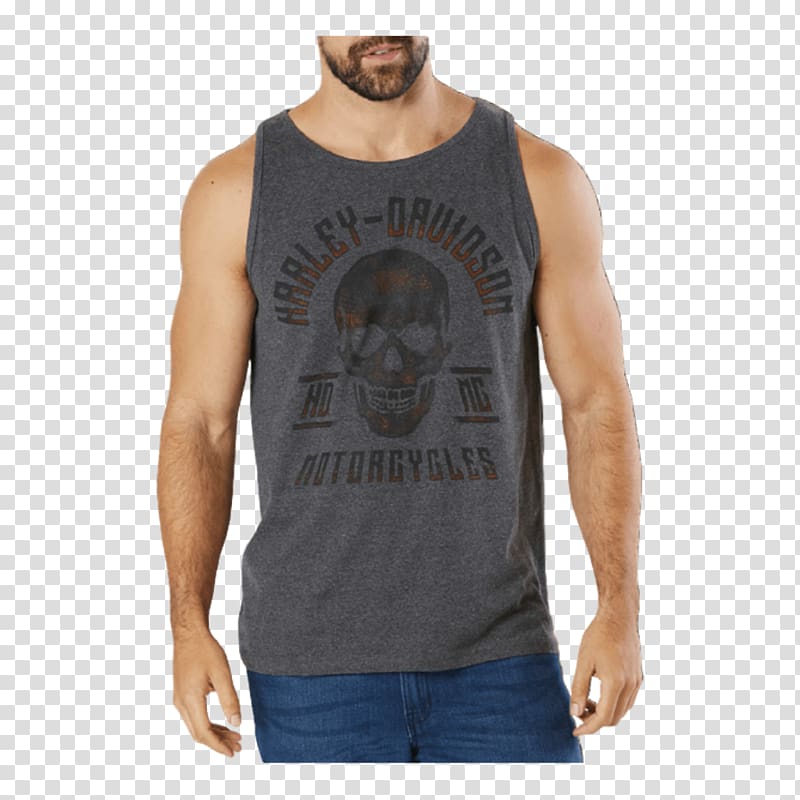 T-shirt Harley-Davidson of New York City (MAIN SHOWROOM) Sleeveless shirt, the rough edges transparent background PNG clipart