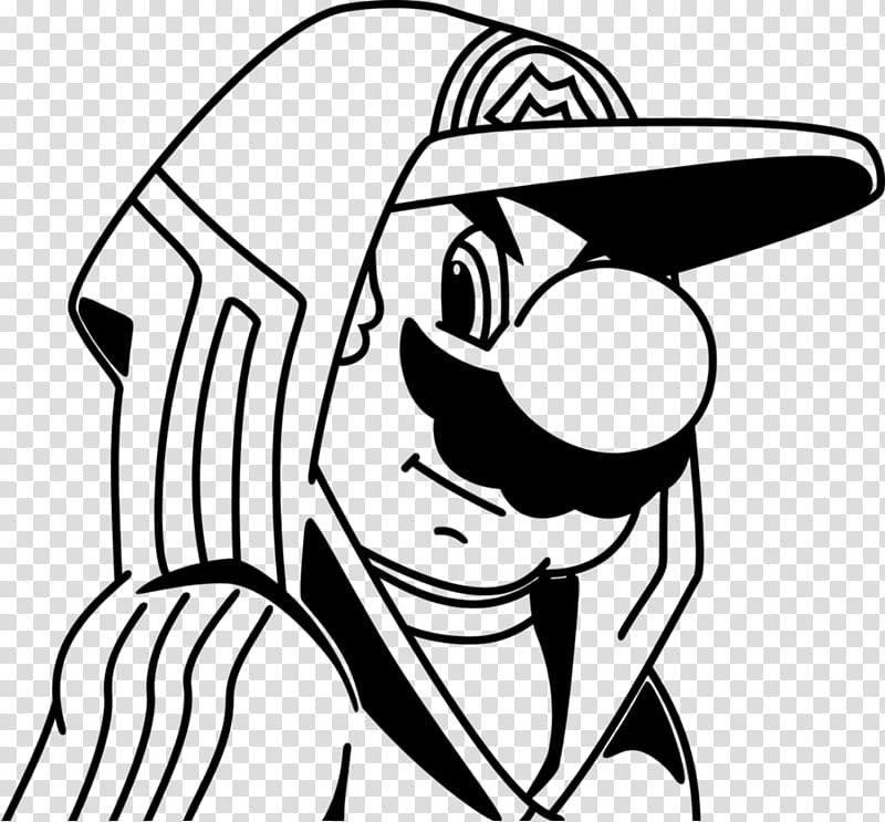 gangster mario coloring pages