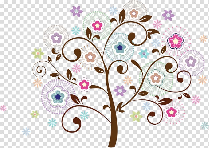 Wall decal Tree Sticker Brush, swirls transparent background PNG clipart