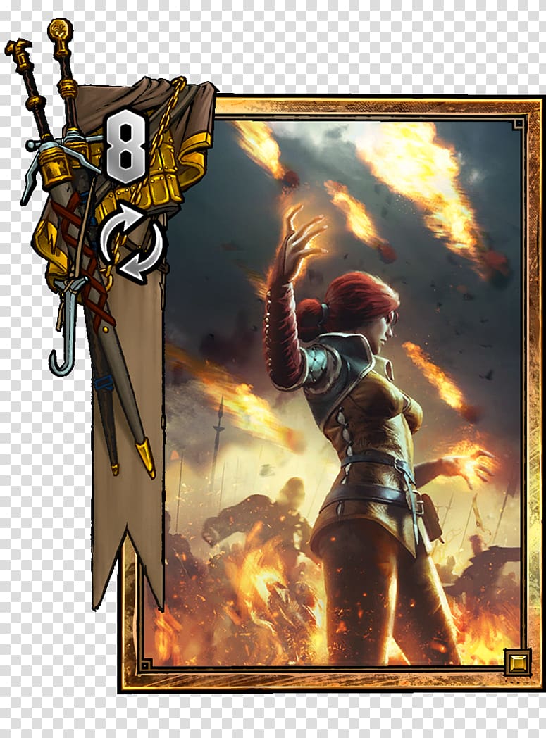 Gwent: The Witcher Card Game The Witcher 3: Wild Hunt – Blood and Wine Geralt of Rivia Gwent Card & Deck Helper, Triss Merigold transparent background PNG clipart