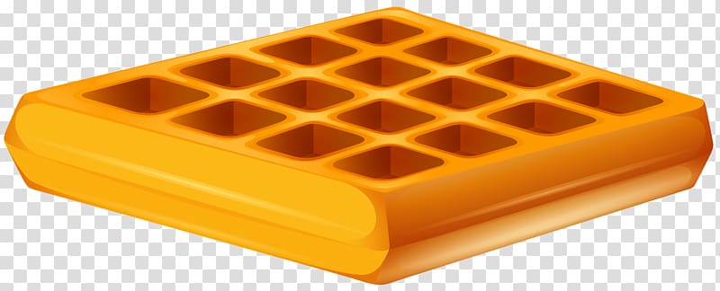 square orange container graphic, Ice cream Belgian waffle , Waffle transparent background PNG clipart