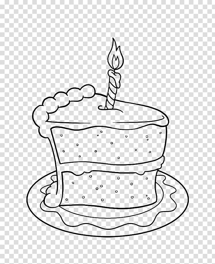 A slice of chocolate cake with a birthday candle - Stock Photo - Dissolve