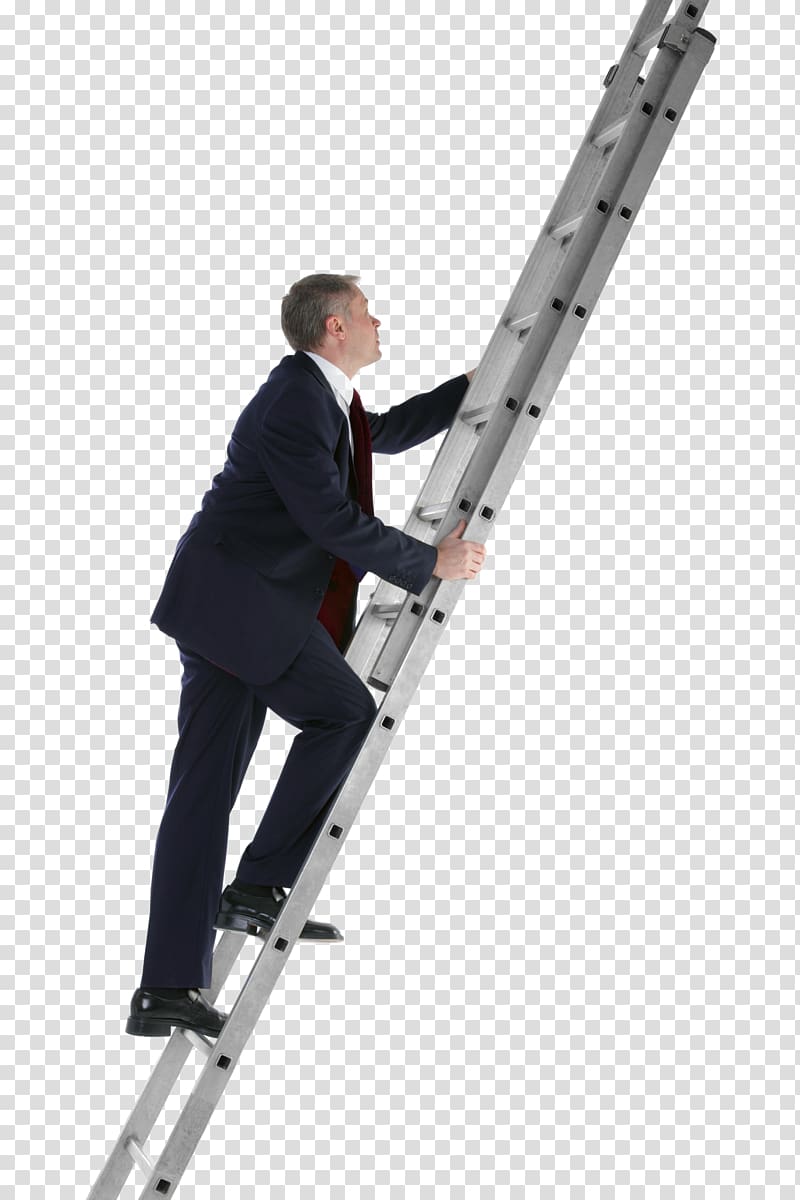 Businessperson Climbing Ladder , ladder transparent background PNG clipart