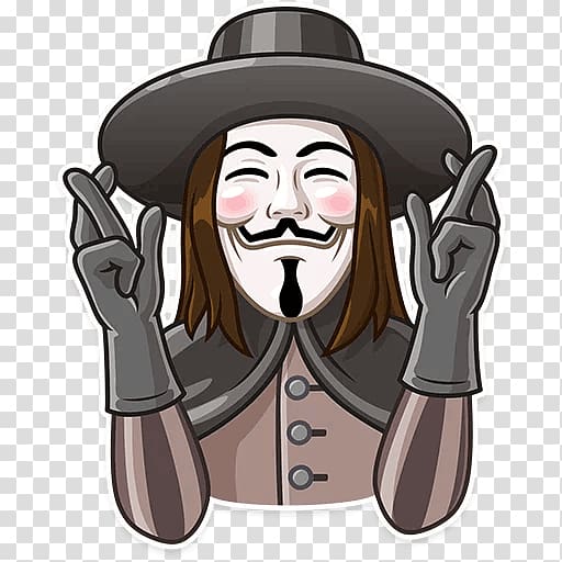 Guy Fawkes Sticker Telegram Anonymous Gay, guy fawkes mask transparent background PNG clipart
