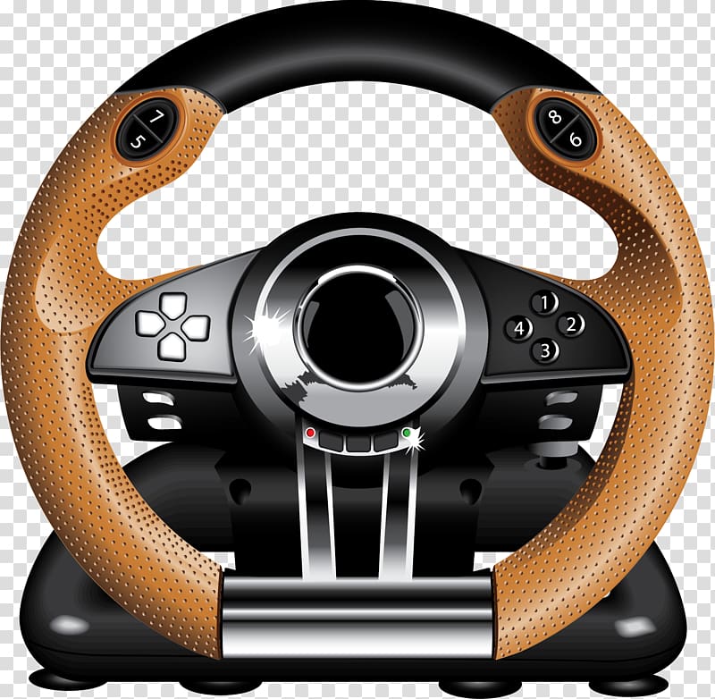 Black PlayStation 3 Racing wheel Steering wheel, steering wheel transparent background PNG clipart