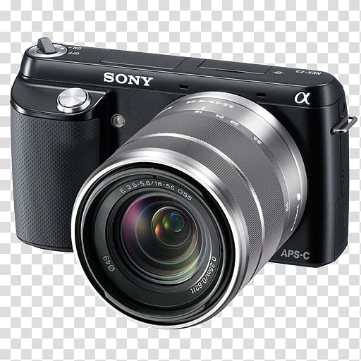 Sony NEX-5T Sony NEX-7 Sony NEX-C3 Canon EF-S 18–55mm lens, Camera transparent background PNG clipart