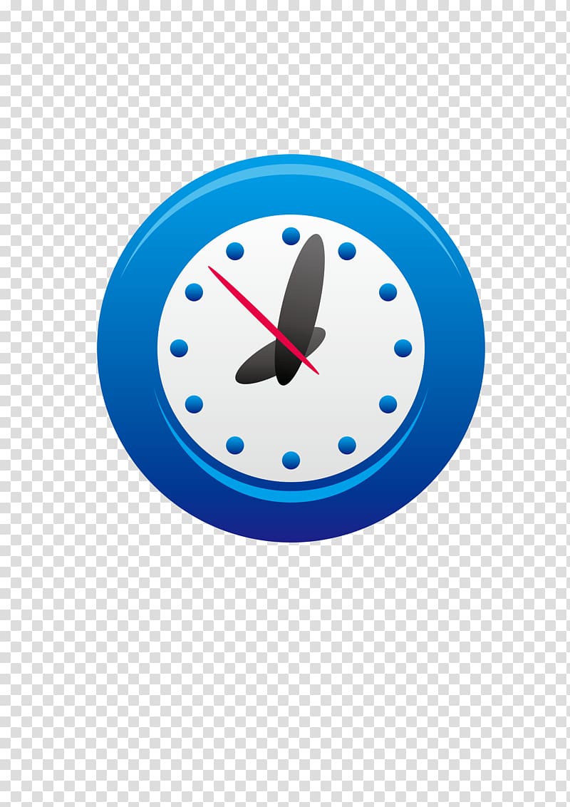 Alarm clock , Blue cartoon clock transparent background PNG clipart