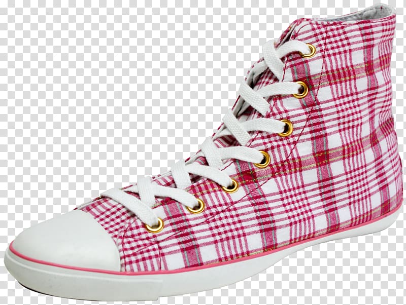 Tartan Sneakers Shoe Cross-training Walking, camellia transparent background PNG clipart