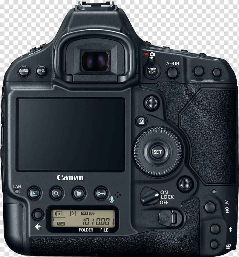 Canon EOS-1D X Full-frame digital SLR Camera, viewfinder transparent background PNG clipart