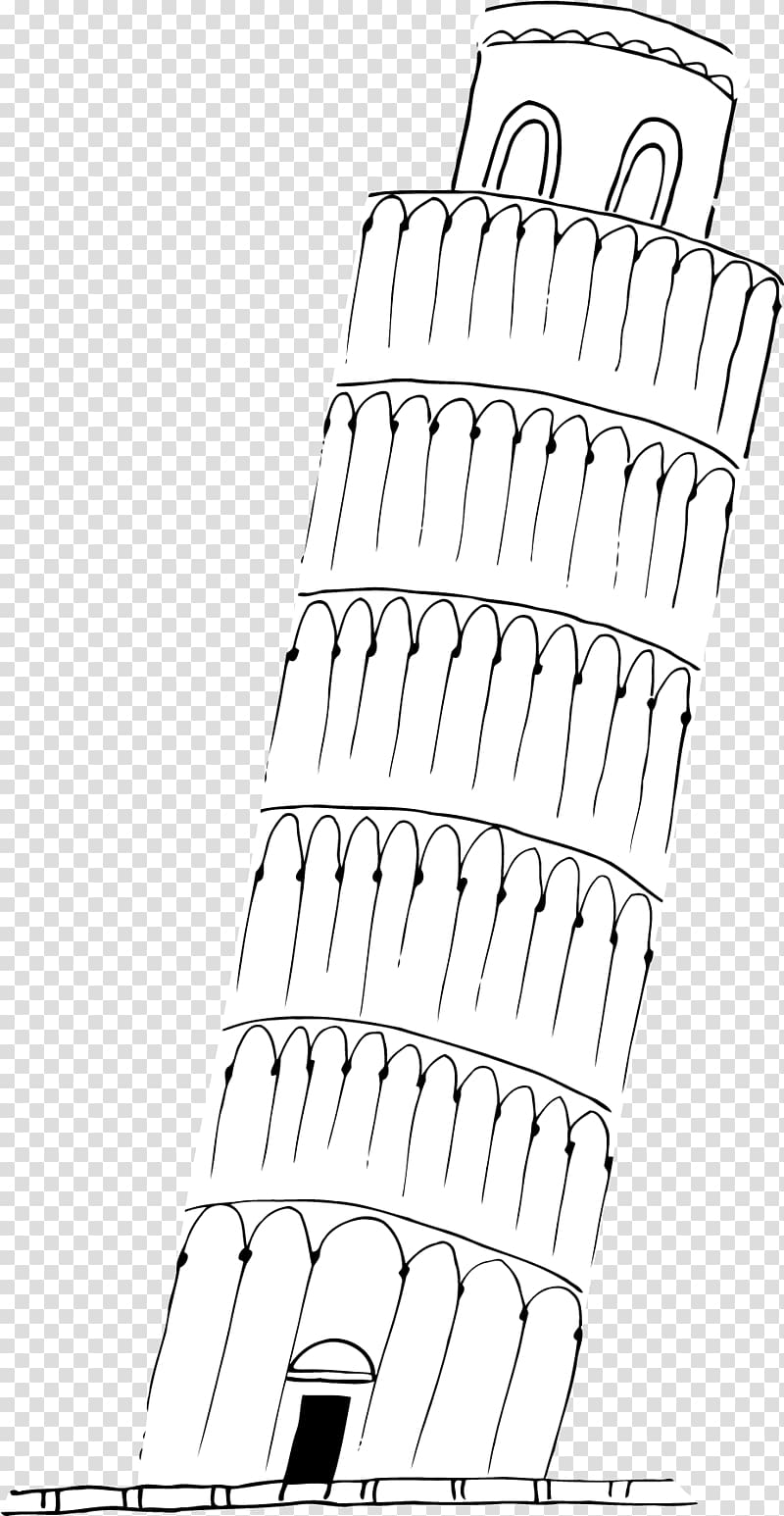 Drawing Line art Monochrome Point Angle, leaning tower of pisa transparent background PNG clipart