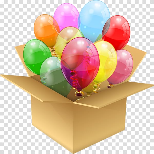 Balloon Cardboard box Gift, balloon transparent background PNG clipart
