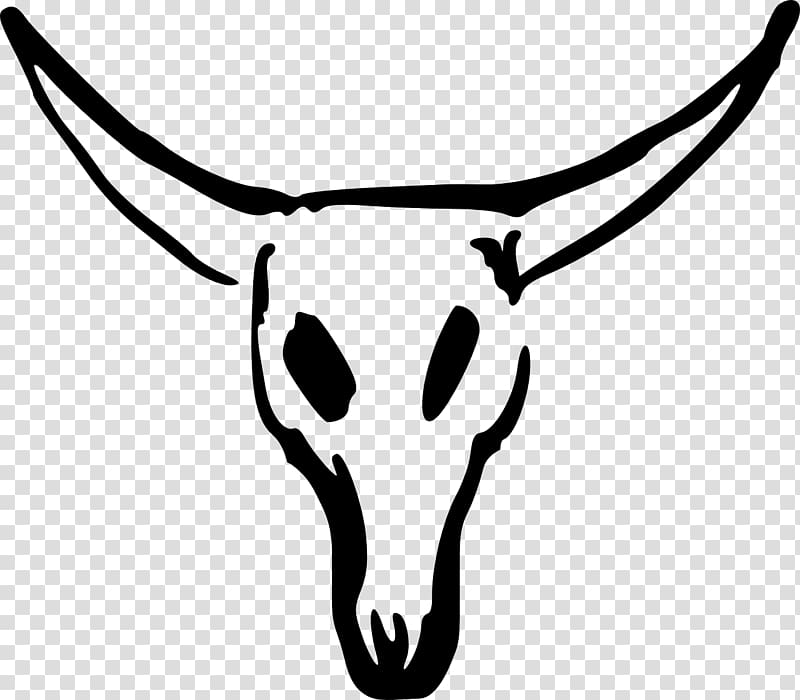 Skull Horn Deer , clarabelle cow transparent background PNG clipart