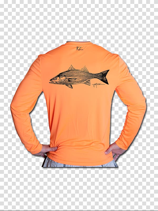 T-shirt Sleeve Bass fishing Striped bass, technical stripe transparent background PNG clipart