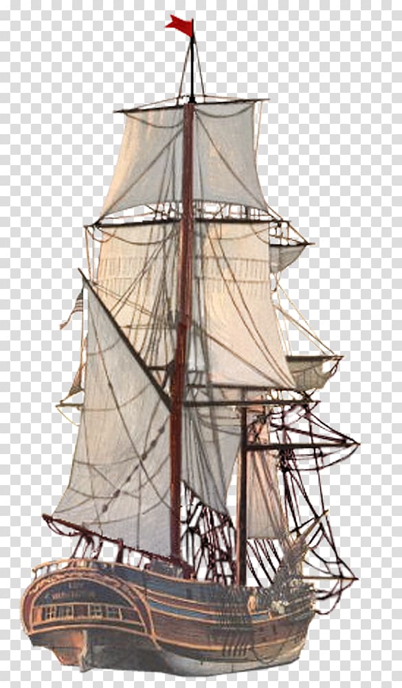 Brigantine Sailing ship Boat, sail transparent background PNG clipart