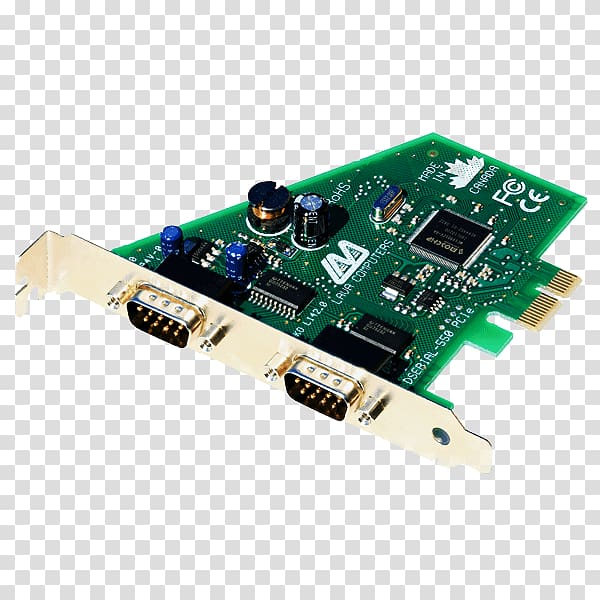 Graphics Cards & Video Adapters PCI Express Serial port RS-232 Expansion card, Serial Port transparent background PNG clipart