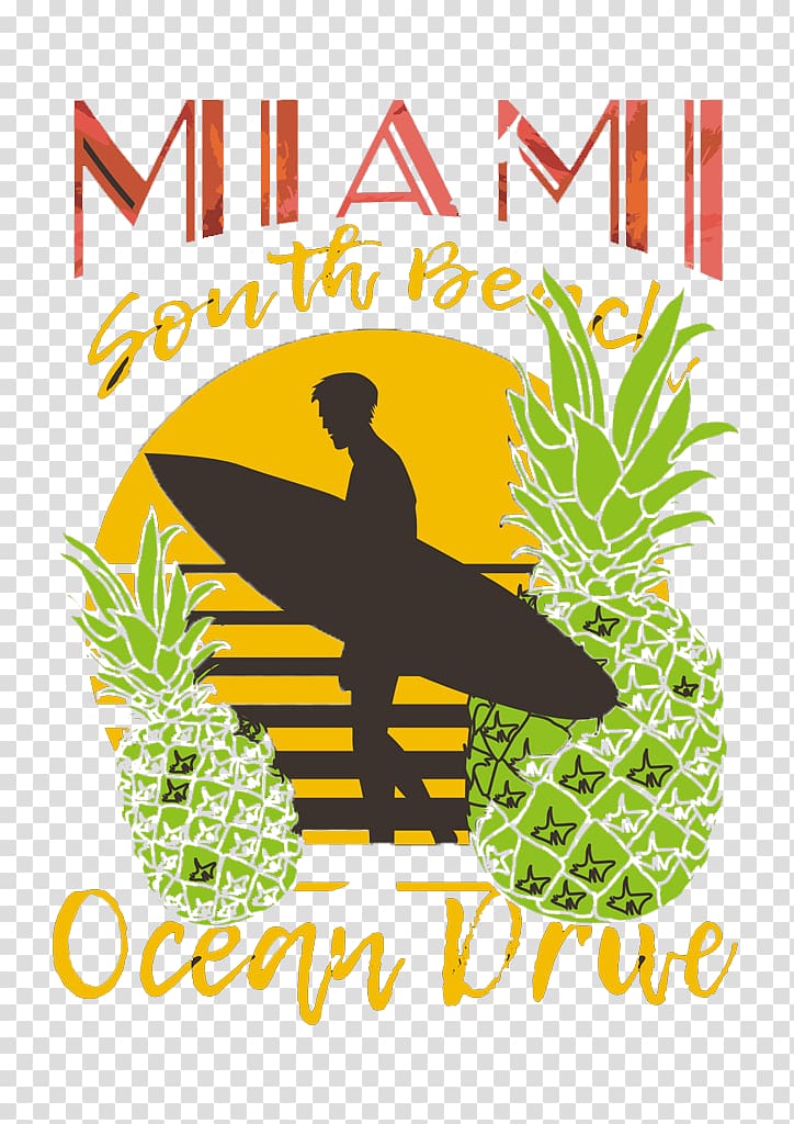 Miami South Beach Surfing , Surfing silhouette transparent background PNG clipart