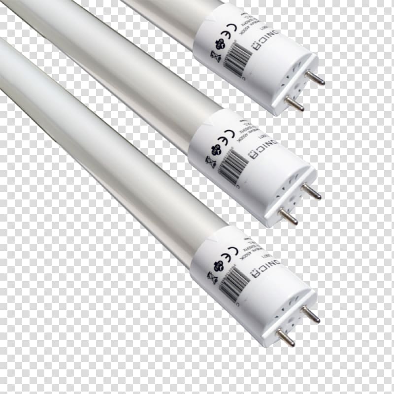 Light-emitting diode LED tube Fluorescent lamp LED lamp, light transparent background PNG clipart