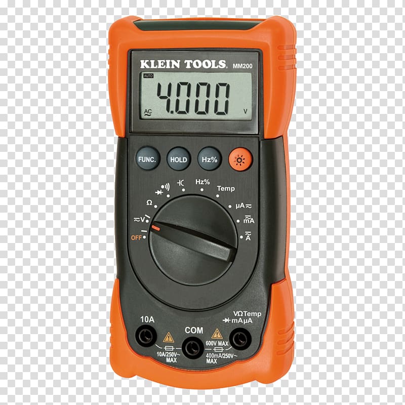 Digital Multimeter Current clamp True RMS converter Electronic test equipment, others transparent background PNG clipart