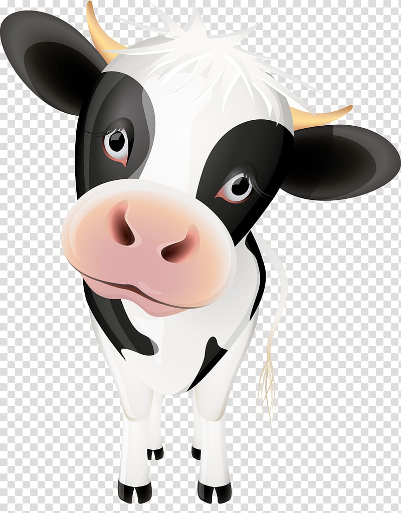Cattle Cartoon Calf , funny Cow transparent background PNG clipart