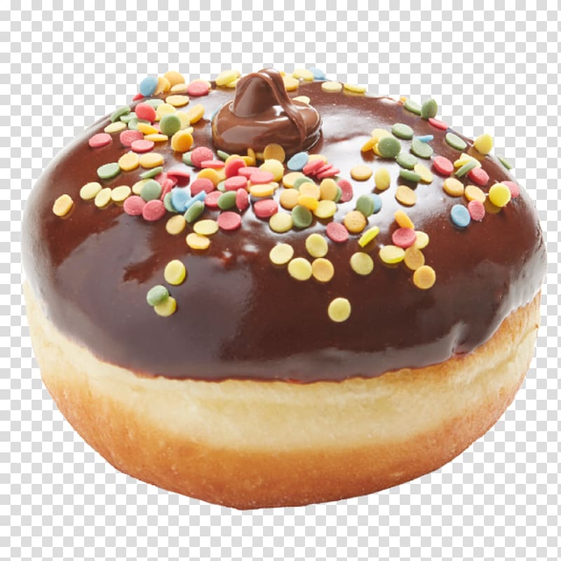 Donuts Sufganiyah Cream Petit four Glaze, donut transparent background PNG clipart