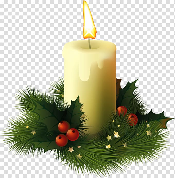 The Christmas Candle David Richmond Film, Christmas Candle , yellow pillar candle transparent background PNG clipart