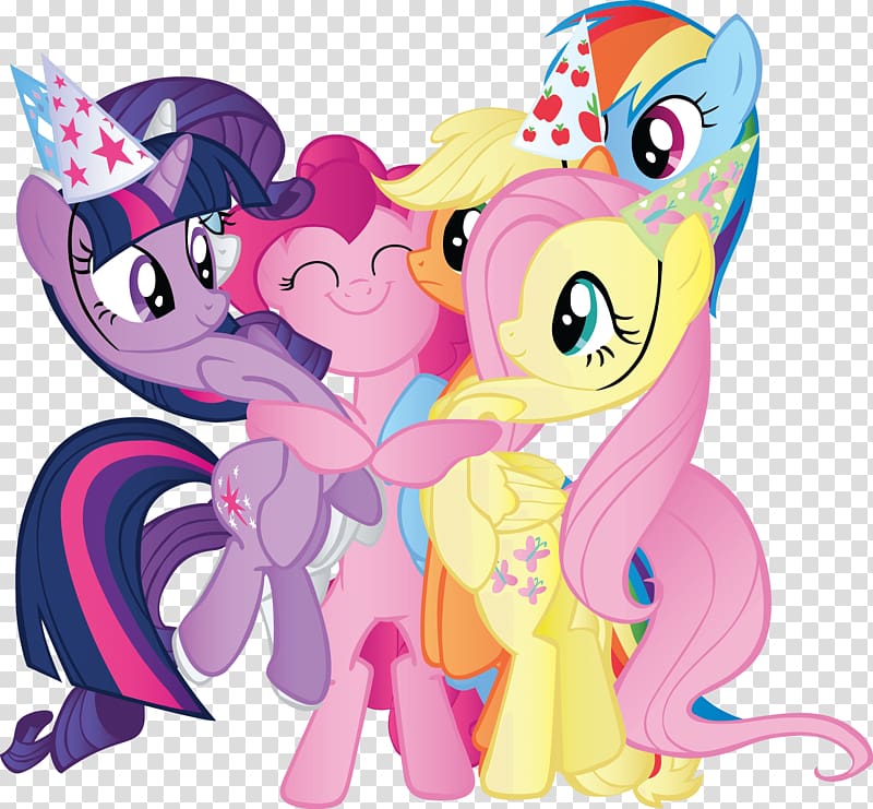 My Little Pony illustration, My Little Pony Group transparent background PNG clipart