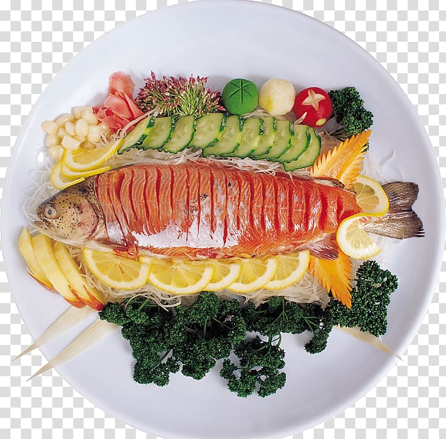 Sashimi Fish Food Vegetarian cuisine Atlantic salmon, fish transparent background PNG clipart