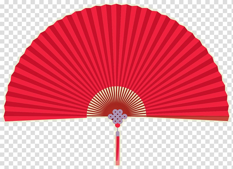 Red Hand fan, Umbrella, red umbrella, creative Taobao transparent background PNG clipart