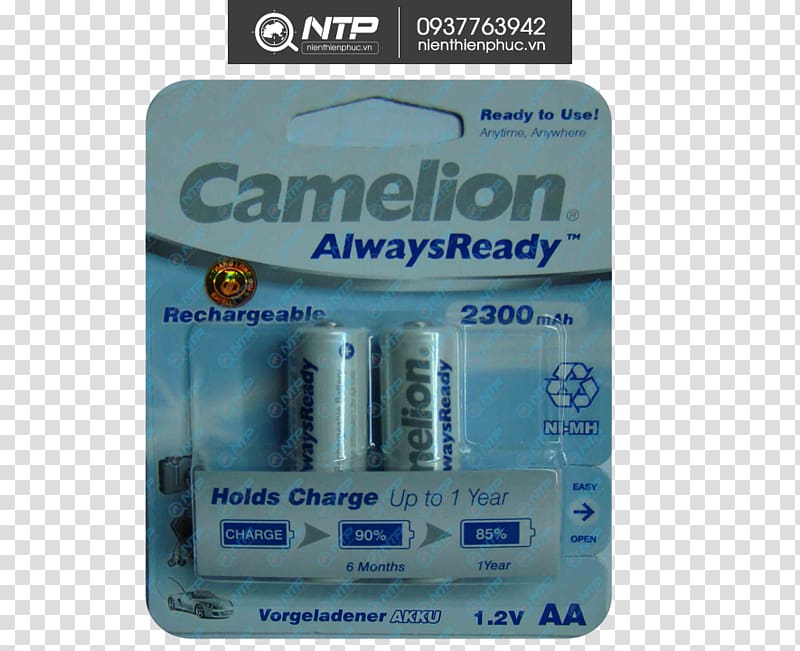 Rechargeable battery AAA battery Nickel–metal hydride battery Battery charger, Camelion transparent background PNG clipart