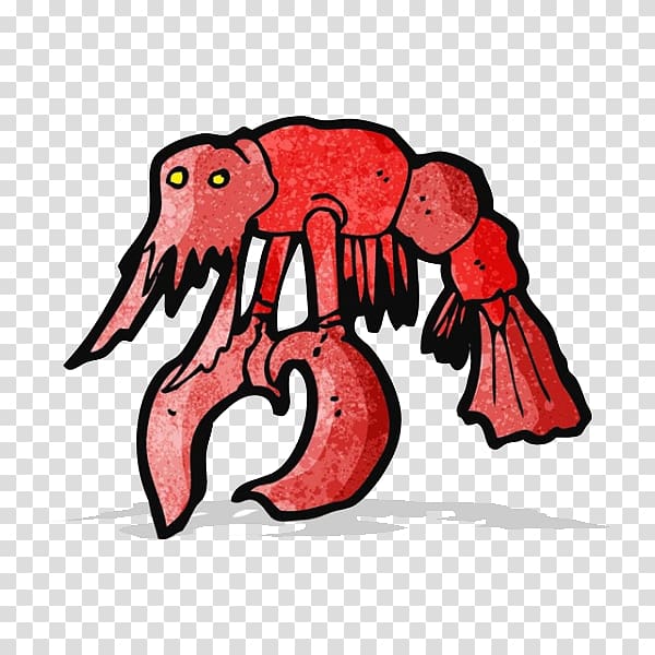 Lobster Cartoon Drawing, Lobster tail transparent background PNG clipart