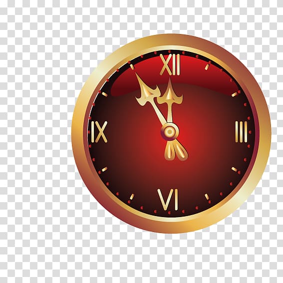 Alarm clock New Year , The yellow pointer pocket watch transparent background PNG clipart