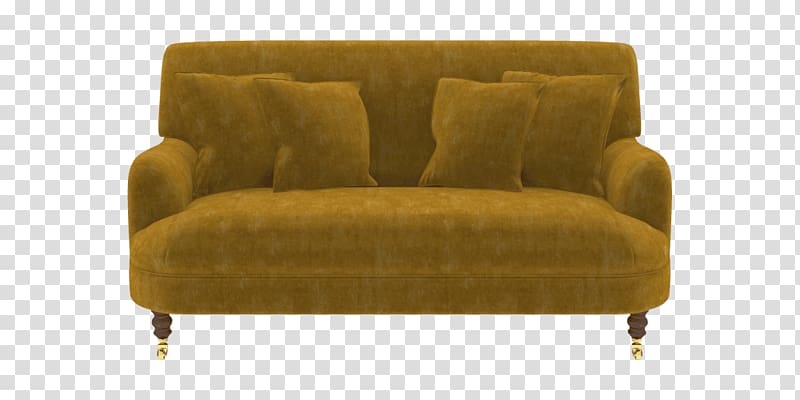 Loveseat Sofa bed Couch Chair, yellow Sofa transparent background PNG clipart