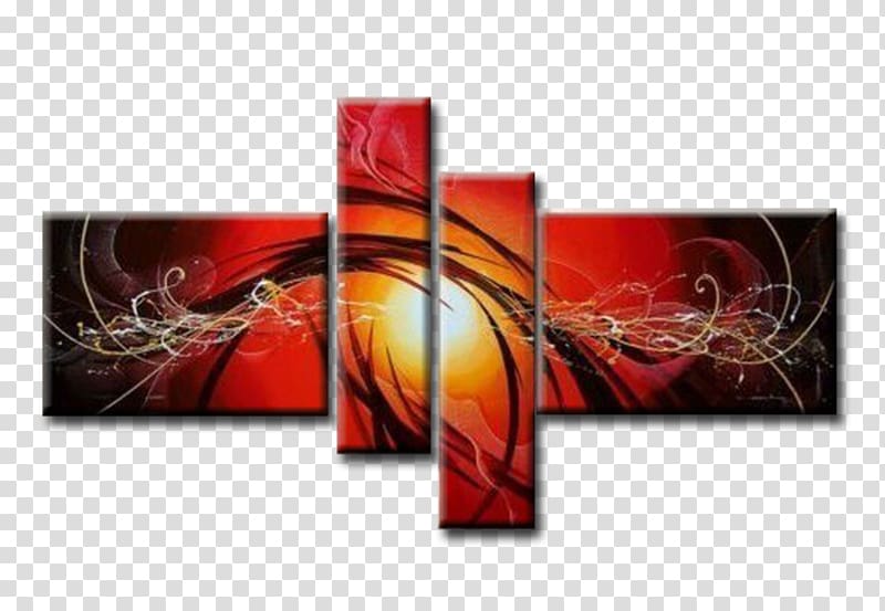 Oil painting Abstract art Canvas, painting transparent background PNG clipart