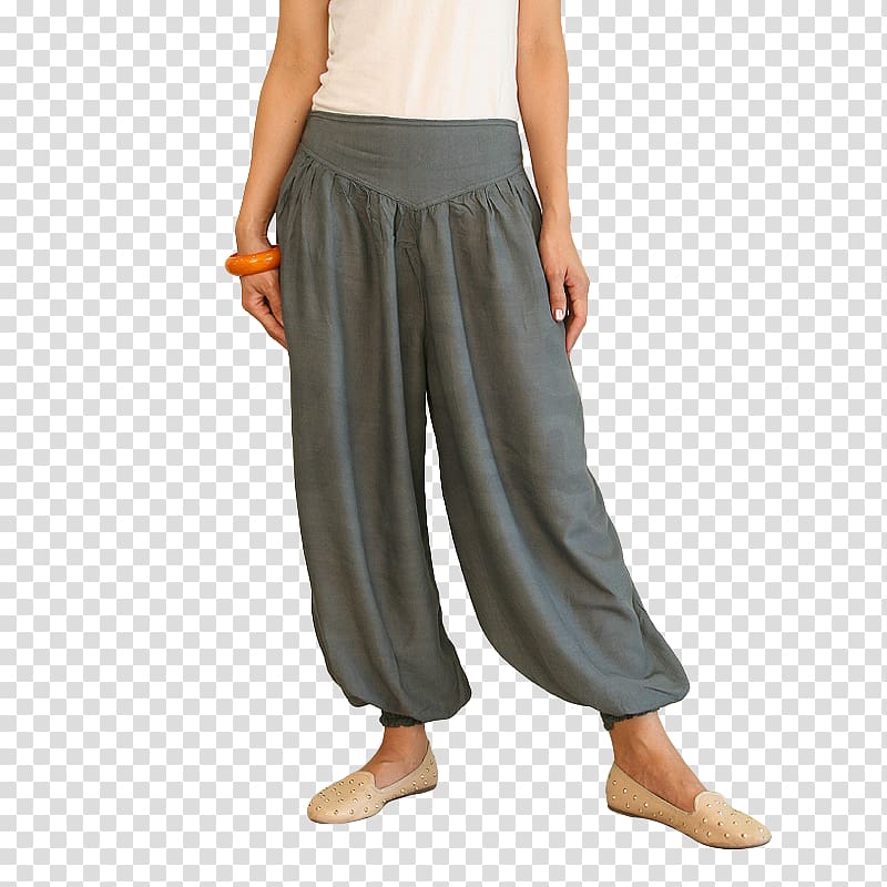 Waist Harem pants Wide-leg jeans Parachute pants, woman transparent background PNG clipart