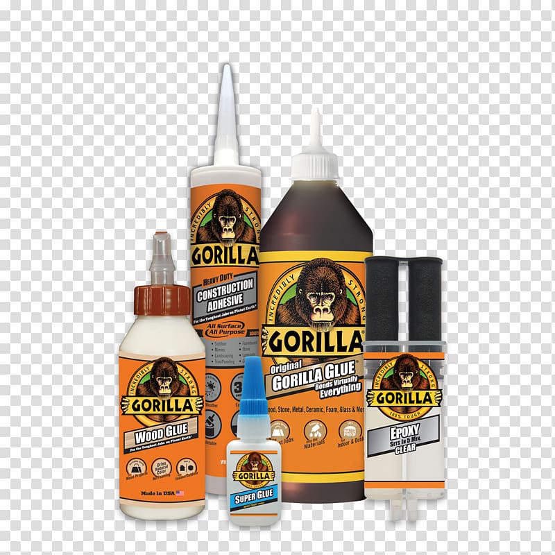 Adhesive tape Gorilla Glue Wood glue, gorilla transparent background PNG clipart