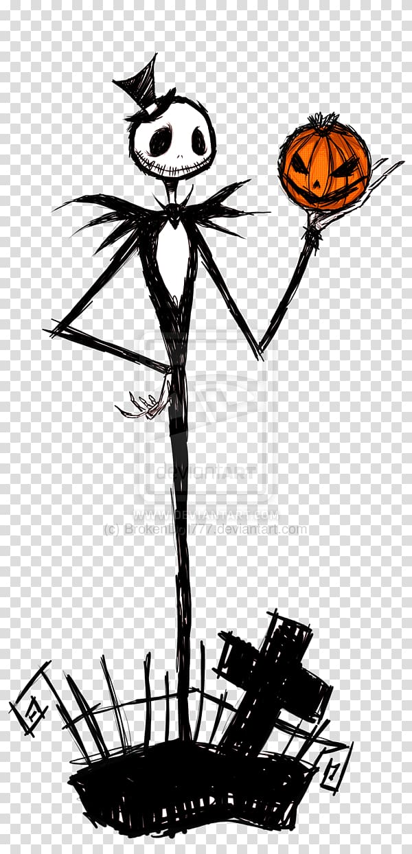 Jack Skellington Drawing , nightmare before christmas transparent background PNG clipart