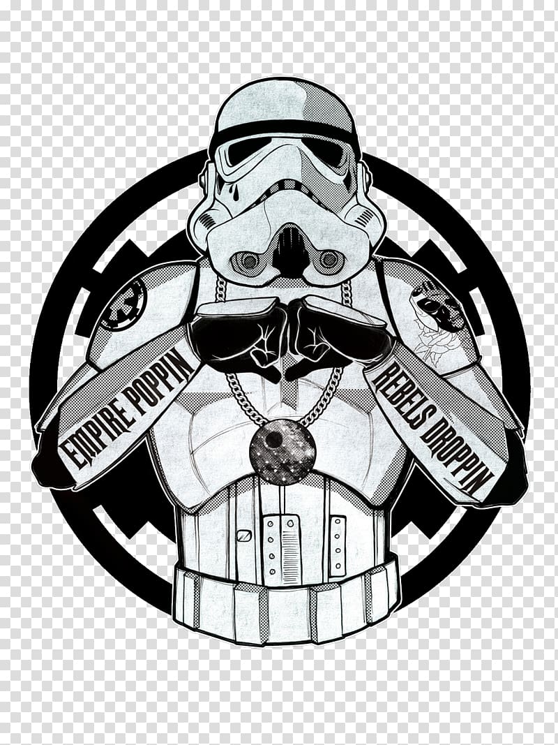 Star Wars Stormtrooper with Empire Poppin Rebels Droppin , Stormtrooper T-shirt Star Wars Printing Sith, stormtrooper transparent background PNG clipart