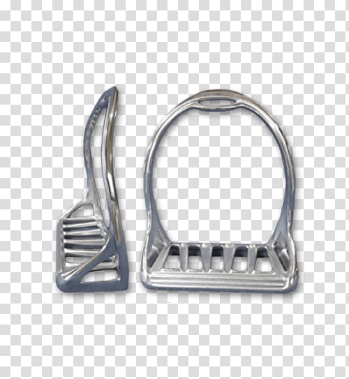 Stubben North America Silver Girth Stirrup Irons, silver transparent background PNG clipart