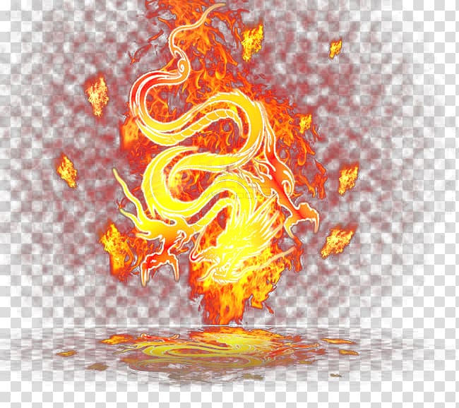 Flame Dragon Wyvern Illustration, Fire Dragon transparent background PNG clipart