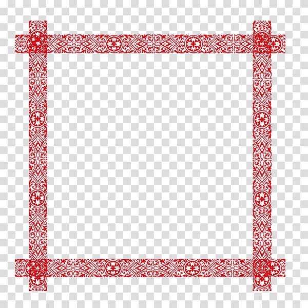 red frame illustration, Chinese New Year New Years Day , New Year Lantern Chinese New Year festive red border transparent background PNG clipart