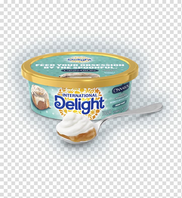 Dairy Products Cinnamon roll Cream International Delight Flavor, Yogurt Package transparent background PNG clipart