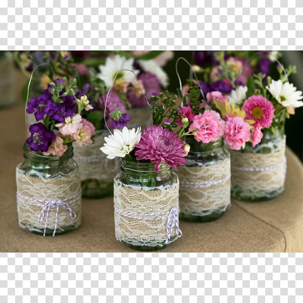 Shabby chic Table Mason jar Centrepiece Wedding, table transparent background PNG clipart