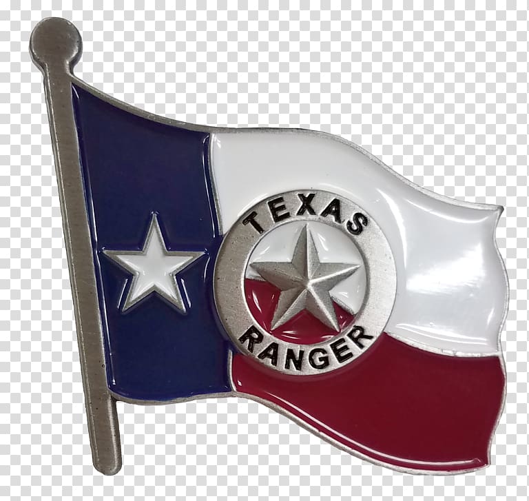 Texas Ranger Hall of Fame & Museum Badge Emblem Silver Lapel pin, silver transparent background PNG clipart