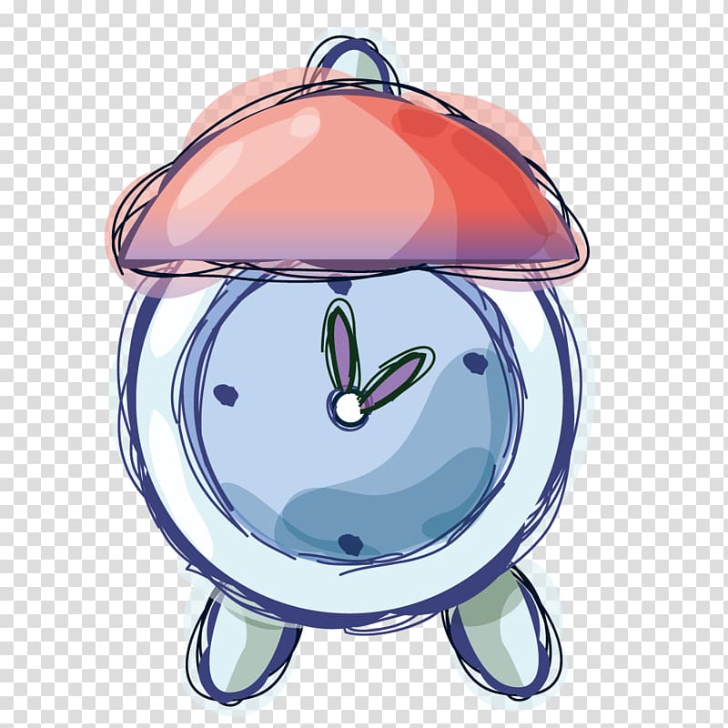Alarm clock Drawing Illustration, Creative small alarm clock transparent background PNG clipart